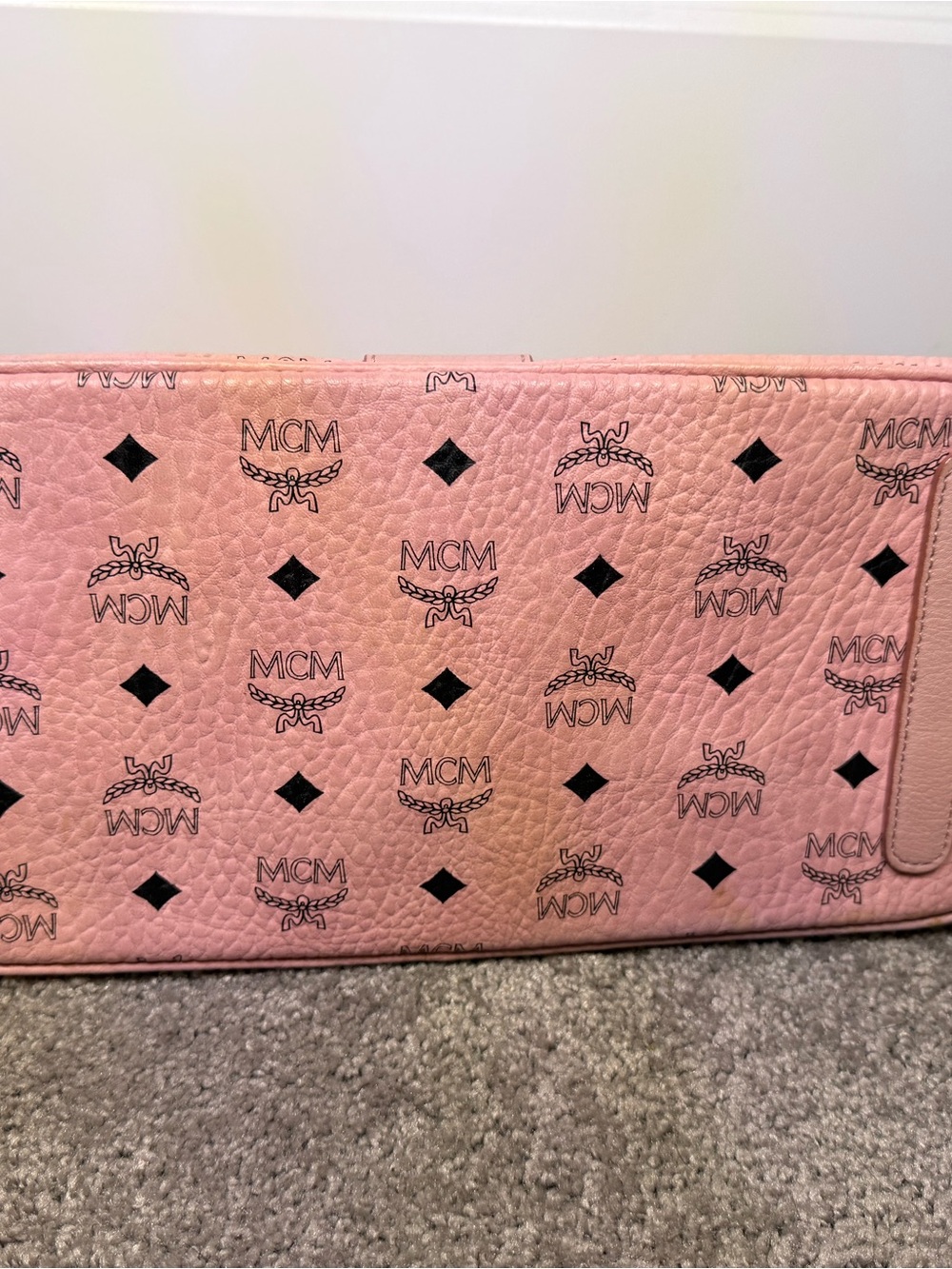 MCM Pink Visetos Tote with Detachable Pouch - Picture 2 of 16